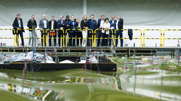 Belgian Minister of Energy visits DHI's test lab in Hørsholm