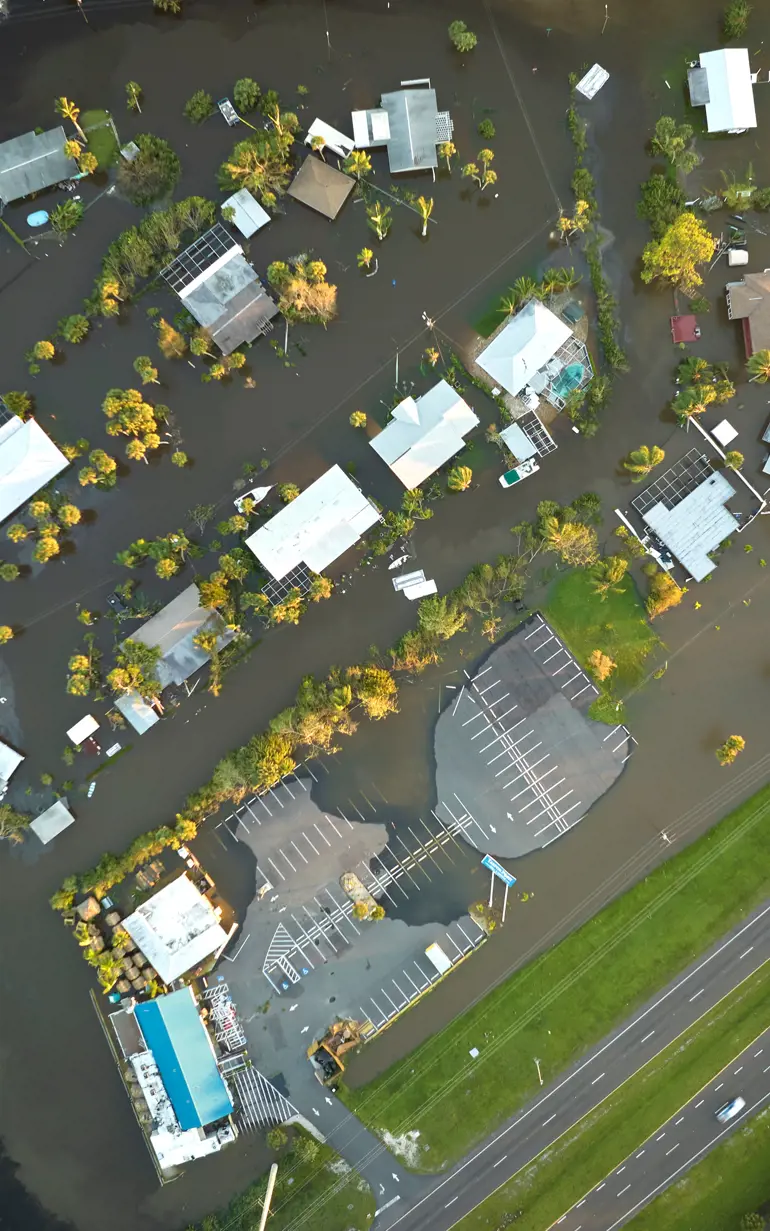 Flooded neighborhood