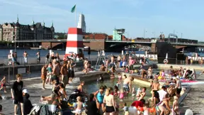 哥本哈根港中心安全浴水