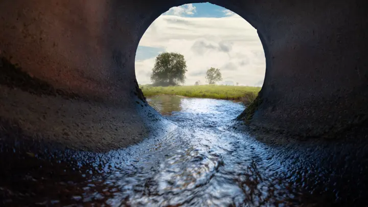 pipe discharging water